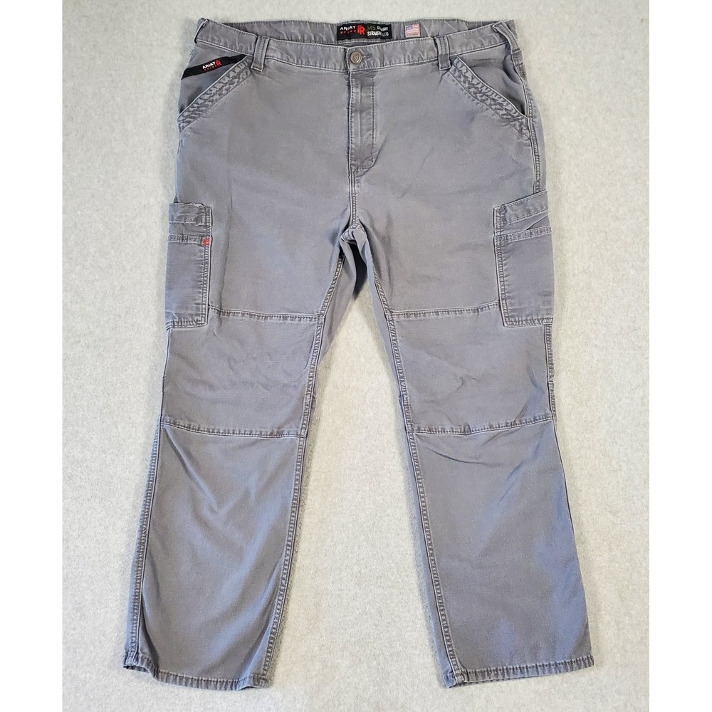 Ariat FR M5 Work Pants Gray Flame Resistant tag sz 44X30 Fits 42X28.5 CAT2 2112
